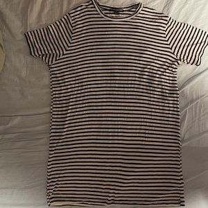 Brandy Melville T-Shirt Dress - Black and White Stripes
